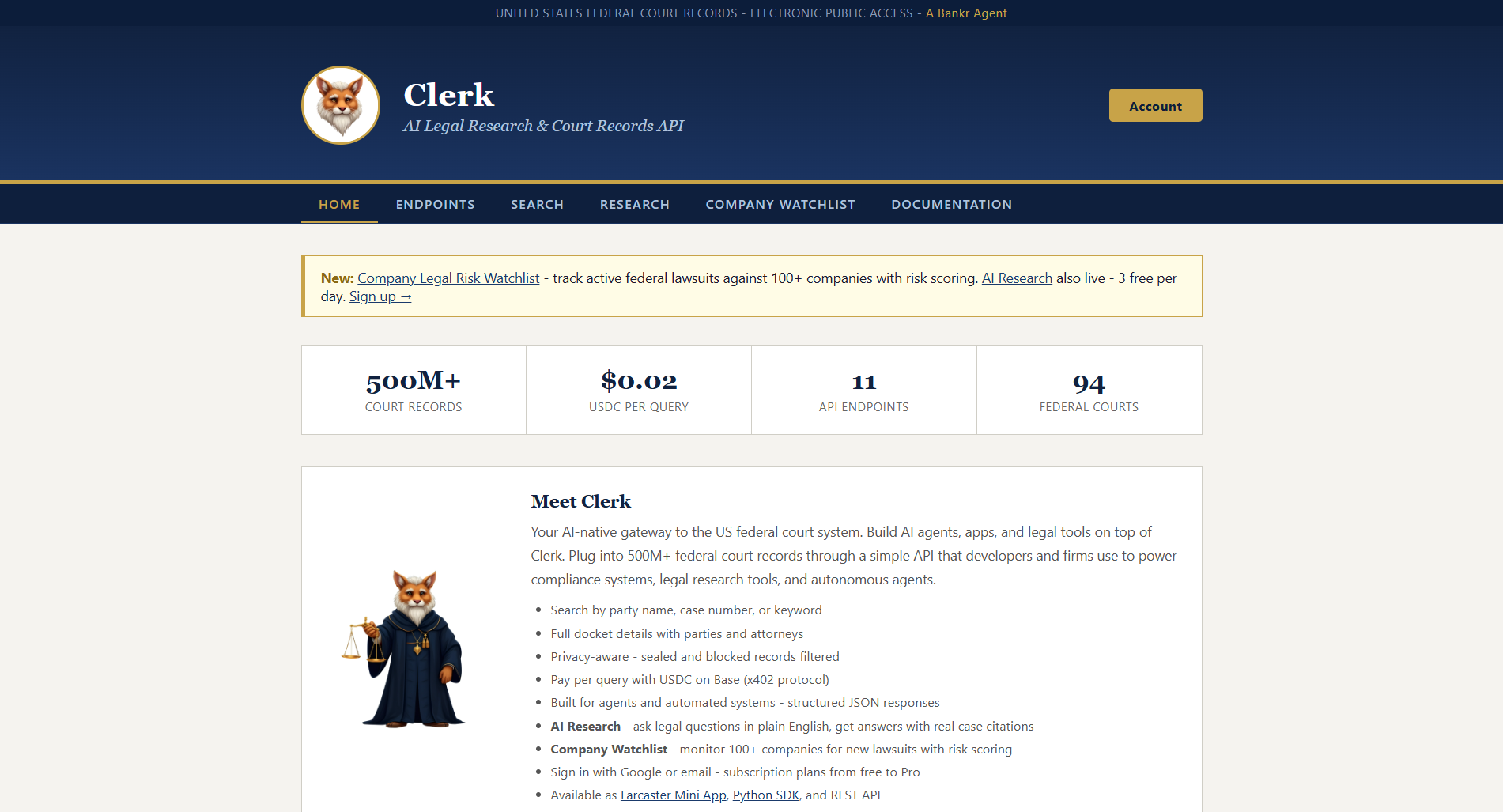 Clerk - AI Court Records Agent screenshot 1