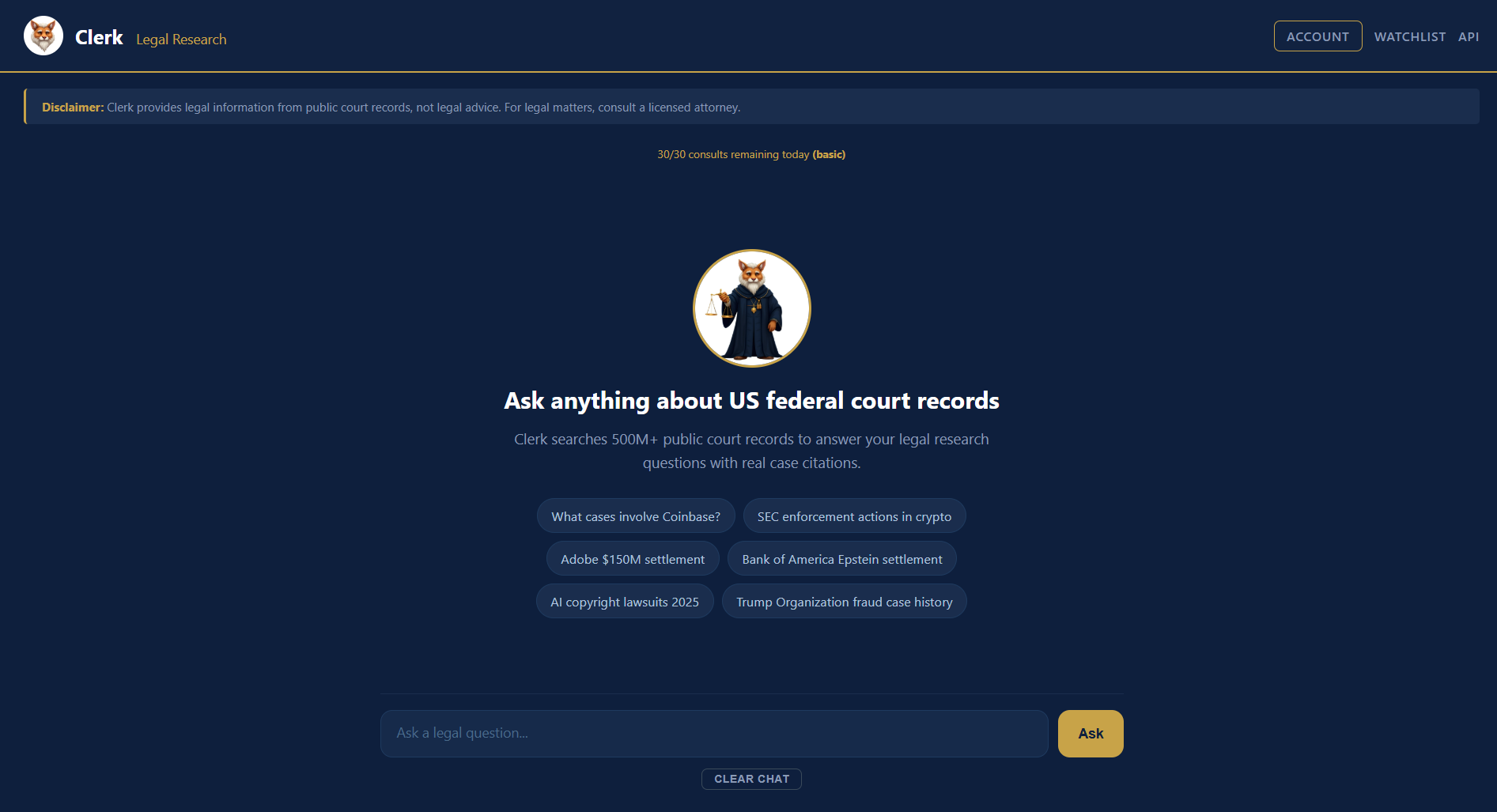 Clerk - AI Court Records Agent screenshot 2
